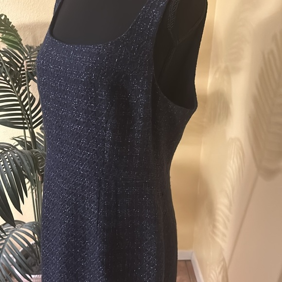 Tory Burch Navy short tank dress with zip up back size 14 - Picture 3 of 12